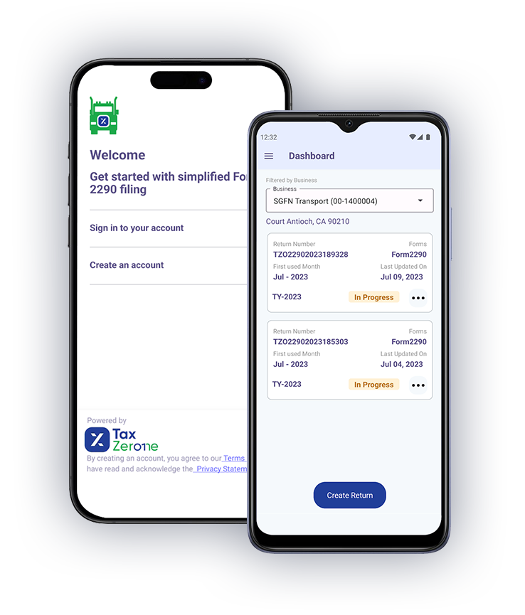 E-File Form 2290 & Pay HVUT